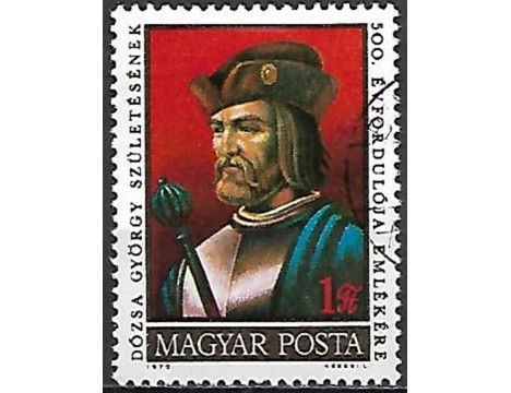 Koleksiyon, Pullar, Macaristan 1972 Damgalı Gyroorgy Dozsa’Nın Doğumu