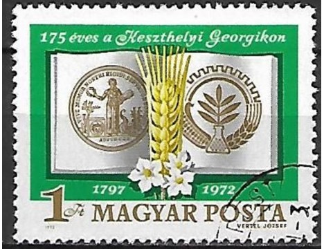 Koleksiyon, Pullar, Macaristan 1972 Damgalı Tarım Akademisi’Nin Kurulu