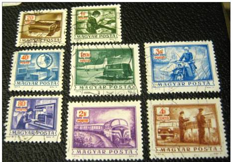 Koleksiyon, Pullar, Macaristan 1973 Damgalı Posta Servisi Sürekli Seri