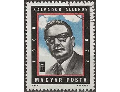 Koleksiyon, Pullar, Macaristan 1974 Damgalı Salvador Allende’Nin Ölüm