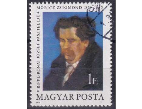 Koleksiyon, Pullar, Macaristan 1979 Damgalı Zsigmond Moricz’İn Doğumu