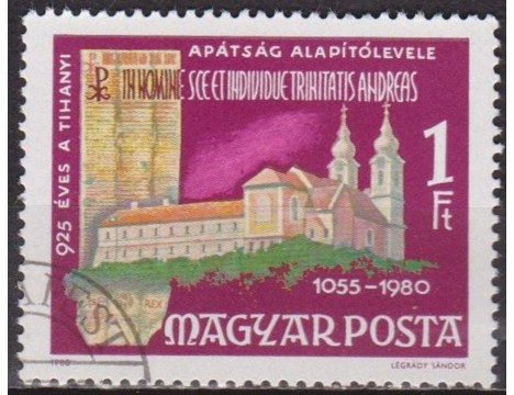 Koleksiyon, Pullar, Macaristan 1980 Damgalı Tihany Manastırı’Nın 925.