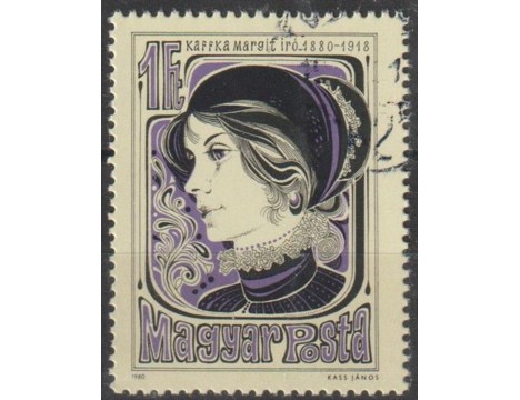Koleksiyon, Pullar, Macaristan 1980 Damgalı Margid Kaffka’Nın Doğumunu