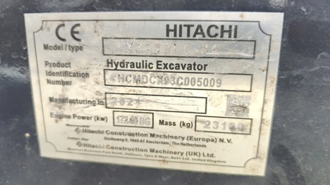 İş Makineleri, Ekskavatör, Paletli Eskavator, 2021 Hitachi Zx 210 Lch-5A-Temiz-532 303 0550