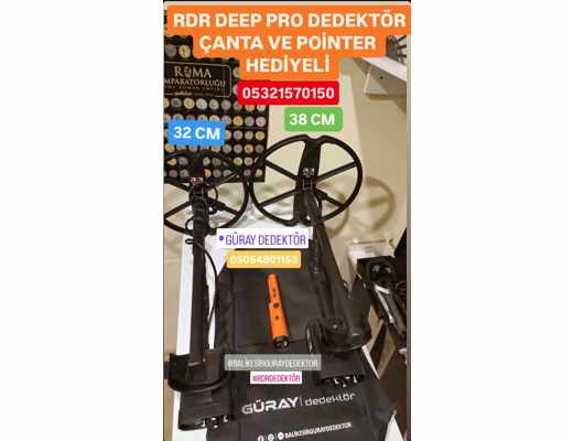 Rdr deep pro 32 cm başlıklı Vlf dedektör Rdr deep pro, Rdr Deep Pro Define Dedektörü 32 cm Pointer ve Çan, 32 cm başlıklı