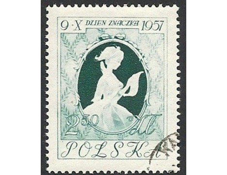 Koleksiyon, Pullar, Polonya 1957 Damgalı Aşkın İşareti Resmi Serisi