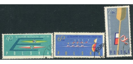 Koleksiyon, Pullar, Polonya 1961 Damgalı Avrupa Kano Şampiyonası Seris