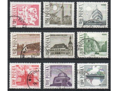 Koleksiyon, Pullar, Polonya 1966 Damgalı Turizm Serisi