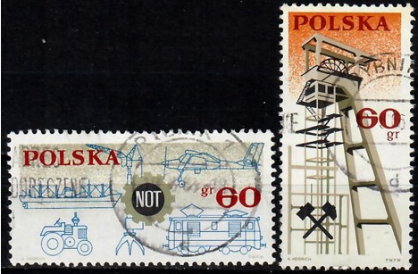 Koleksiyon, Pullar, Polonya 1966 Damgalı Katowice’De 5. Polonyalı Tekn