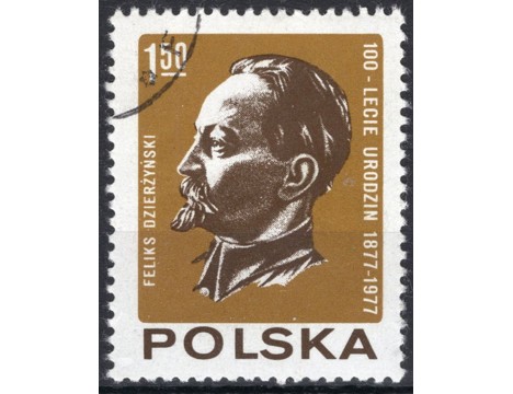 Koleksiyon, Pullar, Polonya 1977 Damgalı Felix Dzerzhinsky’Nin Doğumun