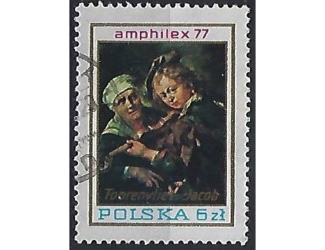 Koleksiyon, Pullar, Polonya 1977 Damgalı Amphilex77 Uluslar Arası Pul