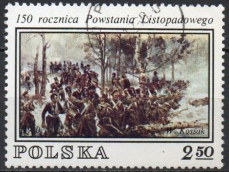 Koleksiyon, Pullar, Polonya 1980 Damgalı Kasım Ayaklanmasının 150.Yılı