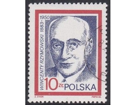 Koleksiyon, Pullar, Polonya 1985 Damgalı Wincenty Rzymowsky Serisi