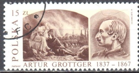 Koleksiyon, Pullar, Polonya 1987 Damgalı Artur Grotter’İn Doğumunun 15