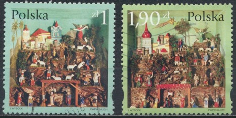 Koleksiyon, Pullar, Polonya 2001 Damgalı Christmas Serisi