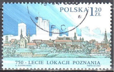 Koleksiyon, Pullar, Polonya 2003 Damgalı Poznan Bölgesi’Nin 750.Yılı S