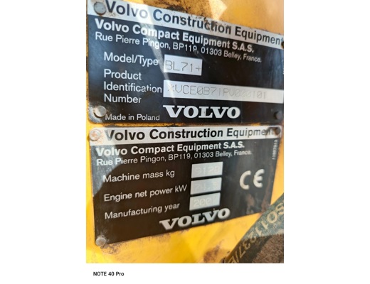 Volvo BL 71 B OTOMATİK BEKO LODER İş Makineleri : 2007 VOLVO BL 71B.POWER SHİFT-ORJİNAL-0532 303 055