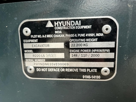 Hyundai HMF 220 L-5 PALETLİ ESKAVATOR İş Makineleri : 2023 HYUNDAİ 220 L-5-ORJİNAL-0532 303 0550