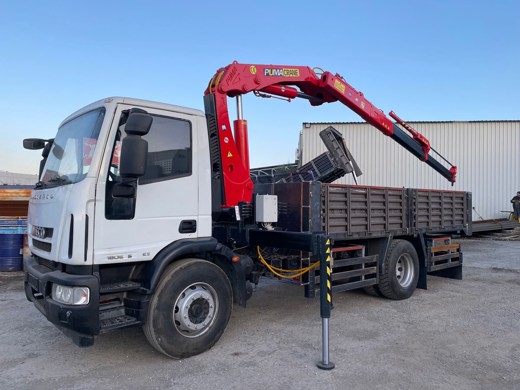 Eurocargo 180E25 Vinçli damperli kamyon İş Makineleri : 2010 MODEL VİNÇLİ İVECO KAMYON