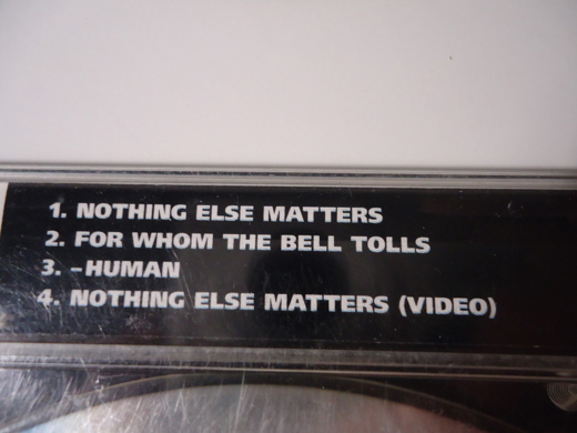 Metallica Nothing Else Matters Cd Müzik, Film (Plak,Cd, Dvd) : Metallica CD Single Nothing Else Matters Temiz