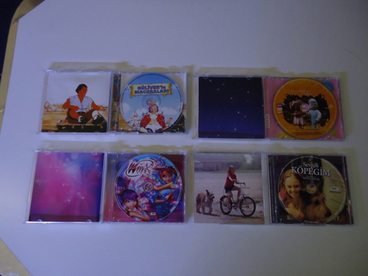 muhtelif, muhtelif, vcd, mzik, film plak,cd, dvd 4 adet vcd izgi film temiz