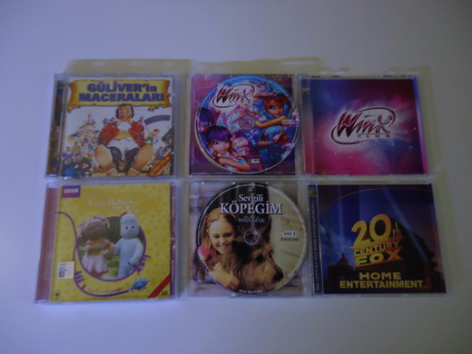 muhtelif, muhtelif, vcd, mzik, film plak,cd, dvd 4 adet vcd izgi film temiz