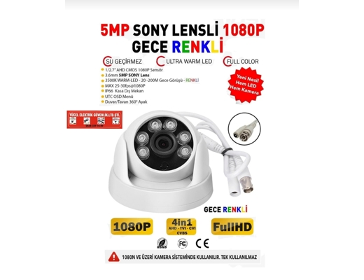 Dükkan, Ofis Eşyaları, Güvenlik Kamera Ve Sistemi, Yucelbey26 , 11711, 4 Kameralı Set Gece Görüşü Renkli Warm Led Hd