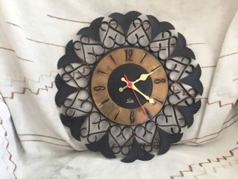 Antika Eşya, Çeşitli Ev Eşyaları, Orijinal Retro Agir Metal Duvar Saati