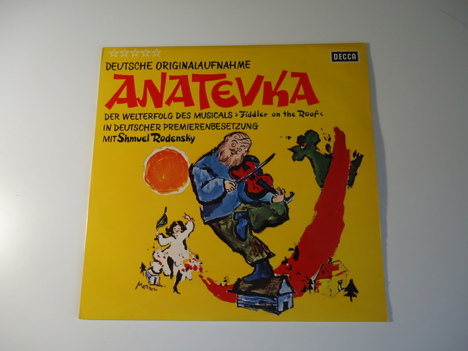 Müzik, Film (Plak,Cd, Dvd), Dizi, Film Müzikleri, Shmuel Rodensky, Fiddler On The Roof, Damdaki Kemancı Almanca Lp Tertemiz