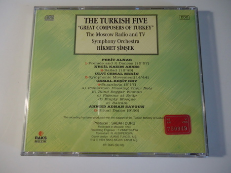 Müzik, Film (Plak,Cd, Dvd), Klasik Müzik, Türk Beşlileri, The Turkish Five Great Composers Of Turkey Cd