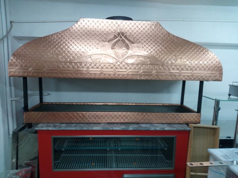 Dükkan, Ofis Eşyaları, Ocakbaşı Mangalı, Bakir Mangal, Bakır Mangal, 2 Metre Bakır Ocakbaşı