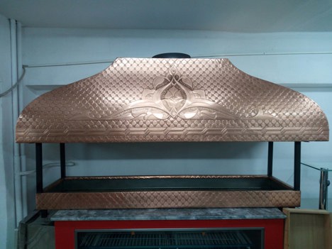 Dükkan, Ofis Eşyaları, Ocakbaşı Mangalı, Bakir Mangal, Bakır Mangal, 2 Metre Bakır Ocakbaşı