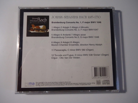 Müzik, Film (Plak,Cd, Dvd), Klasik Müzik, Johann Sebastian Bach Brandenburg Concertos No: 1