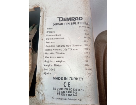 Beyaz Eşya, Demrad Ra 12, Duvar Tipi Split Klima, Demrad Marka Klima Bu Fiyata Yok!