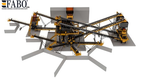 İş Makineleri, Kırıcılar (Madencilik), Fabo, 500 Tph, Sabit 500 T/H Kırma Eleme Tesisi | Stokta Hazır