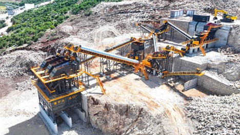 İş Makineleri, Kırıcılar (Madencilik), Fabo, 500-600 Tph, Kırma Eleme Tesisi , Sabit 500-600 T/H Kırma Eleme Tesisi