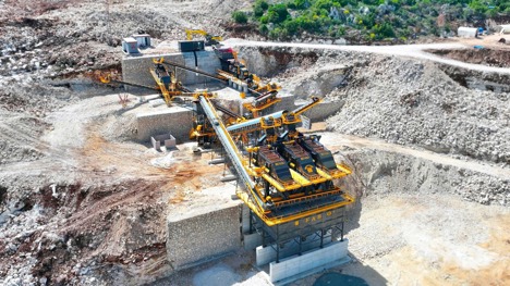 İş Makineleri, Kırıcılar (Madencilik), Fabo, 500-600 Tph, Kırma Eleme Tesisi , Sabit 500-600 T/H Kırma Eleme Tesisi
