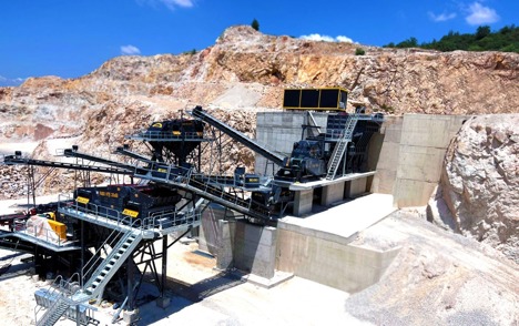 İş Makineleri, Konkasör, Fabo, 750 Tph, Kırma Eleme Tesisi , Sabit 750 T/H Kırma Eleme Tesisi