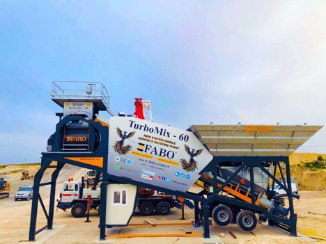 İş Makineleri, Beton Santralleri, Fabo, Turbomıx-60 , Mobil Beton Santrali , 60 M³/H Mobil Beton Santral