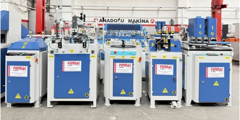 İş Makineleri, Komple Pvc Makinaları, Penmak Marka Kıl Kaynaklı Pvc Makinaları 5 Li Set