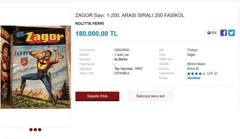 Kitap, Dergi, Pdf, Zagor Çizgi Romanlar 2219 Adet