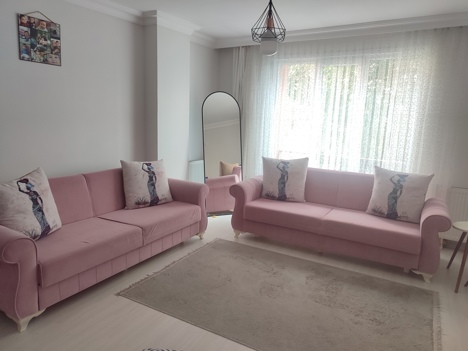 Mobilya, Çekyat, Moda Life, Temiz 2 Adet 3 Lü Koltuk Kırlentler Dahil