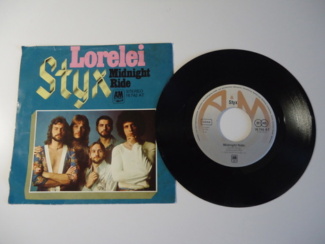 Müzik, Film (Plak,Cd, Dvd), Rock, Styx - Lorelei & Midnight Ride 45Lik Temiz