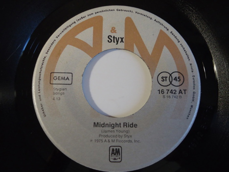 Müzik, Film (Plak,Cd, Dvd), Rock, Styx - Lorelei & Midnight Ride 45Lik Temiz
