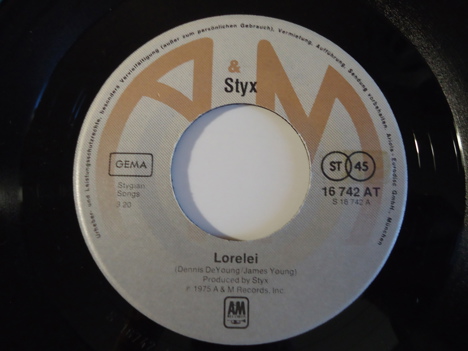 Müzik, Film (Plak,Cd, Dvd), Rock, Styx - Lorelei & Midnight Ride 45Lik Temiz