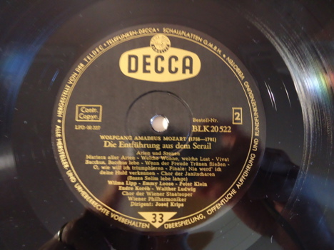 Müzik, Film (Plak,Cd, Dvd), Klasik Müzik, Wolfgang Amadeus Mozart , Mozart - Saraydan Kız Kaçırma Lp Tertemiz