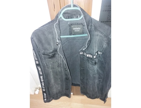 Giyim Eşyası, Erkek Gömlek, H.M Marka /Defacto Marka , S Beden/, Erkek Gömleği , Koyu Lacivert Renk Gömlek & Jeans Ceket