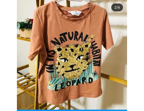 Giyim Eşyası, Çocuk Giyim, 8 Yaş, H&M T-Shirt Pul İşlemeli