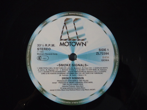 Müzik, Film (Plak,Cd, Dvd), Diğer Müzik Türleri, Smokey Robinson - Smoke Signals Lp Tertemiz