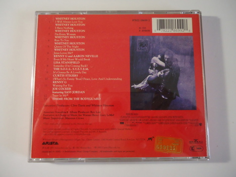 Müzik, Film (Plak,Cd, Dvd), Dizi, Film Müzikleri, Whitney Houston, The Bodyguard Soundtrack Cd Temiz